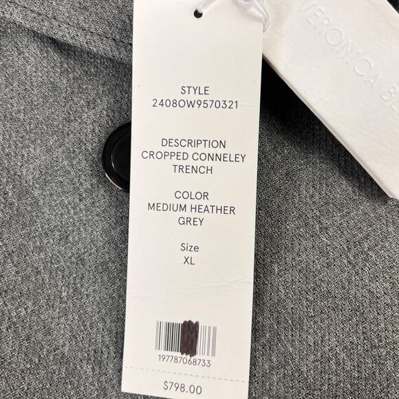 Veronica Beard Conneley Crop Trench Coat Size XL NEW - Picture 5 of 8